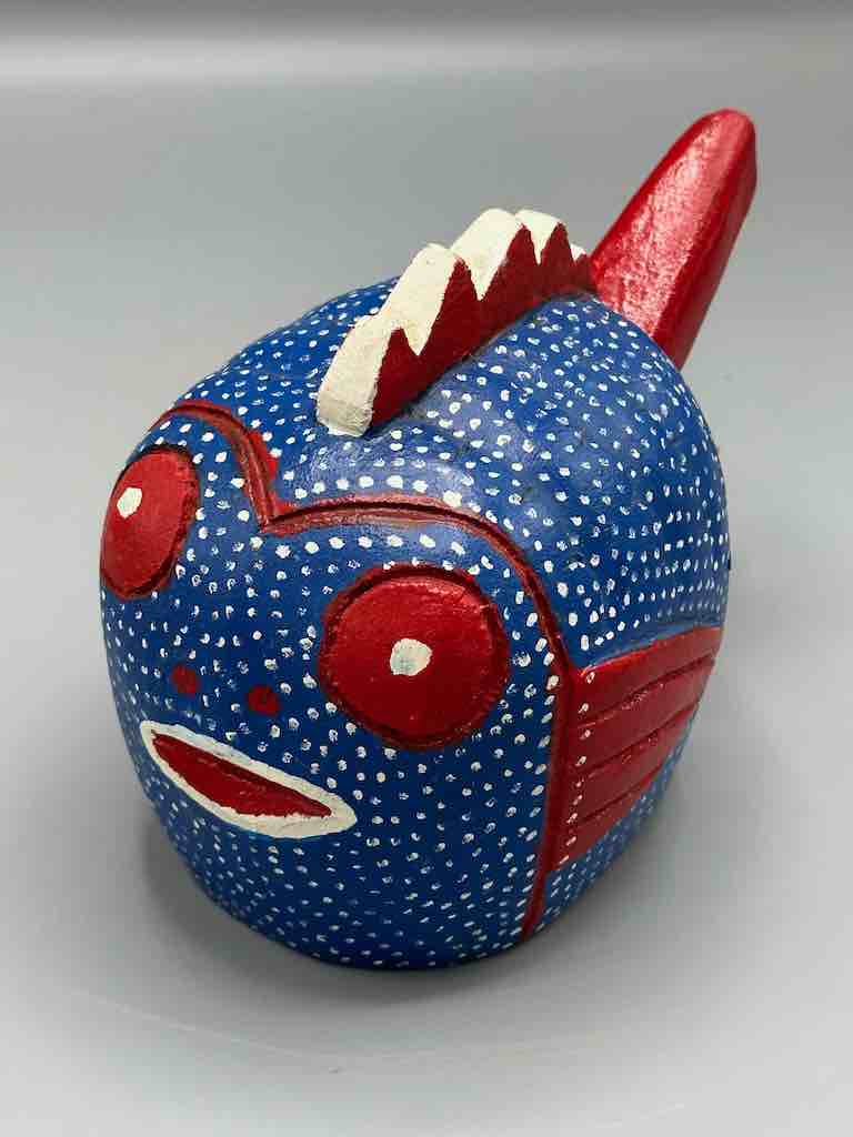 Bozo Blue Fish Puppet Sculpture | 7"