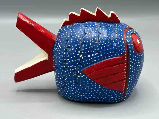 Bozo Blue Fish Puppet Sculpture | 7"