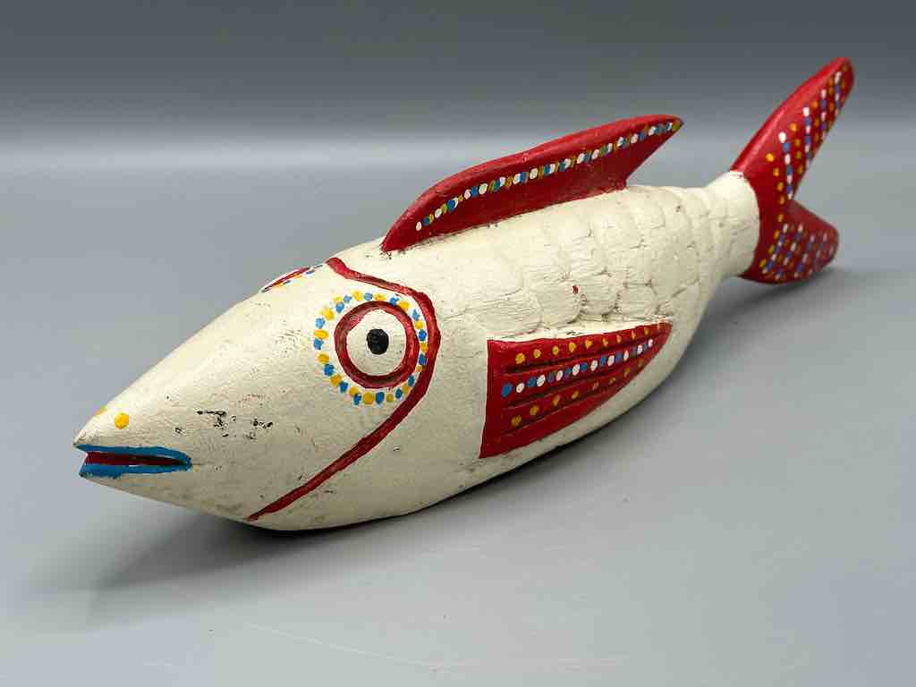 Bozo Cream Fish Puppet Sculpture | 16"