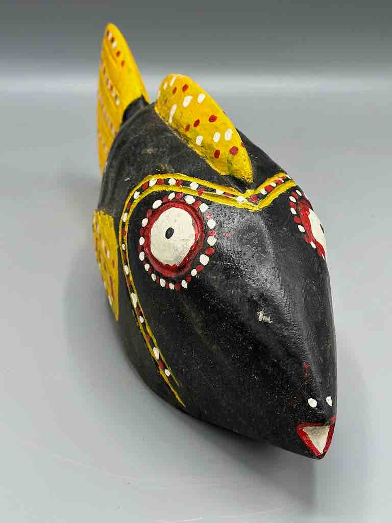 Bozo Black Fish Puppet Sculpture | 14"