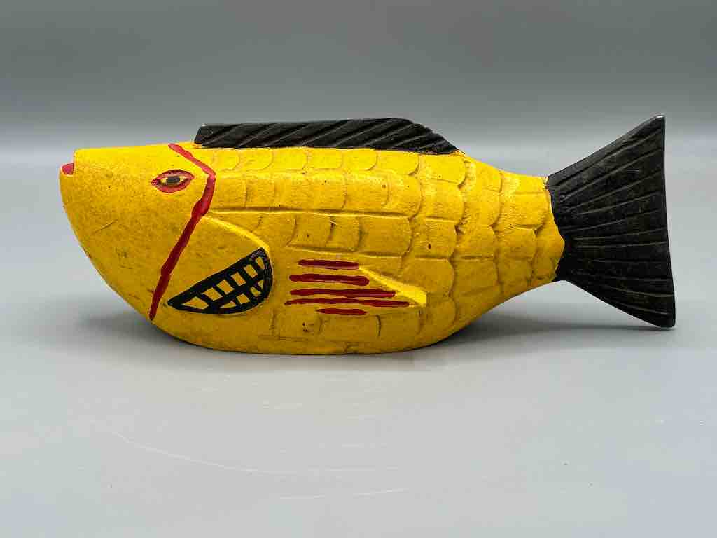 Bozo Yellow Fish Puppet Sculpture | 12"