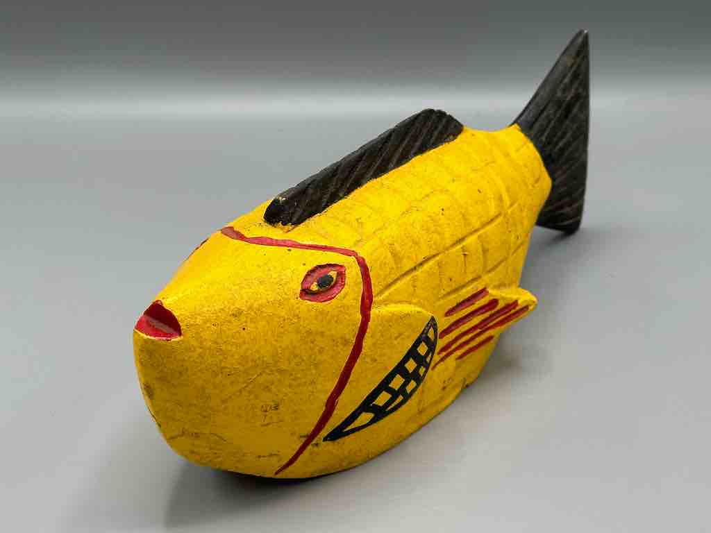 Bozo Yellow Fish Puppet Sculpture | 12"