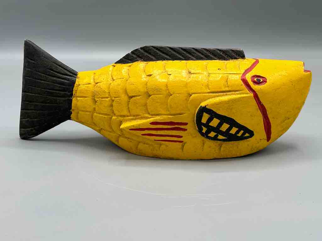 Bozo Yellow Fish Puppet Sculpture | 12"