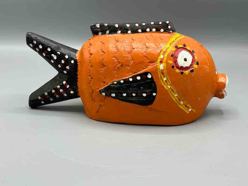 Bozo Orange Fish Puppet Sculpture | 11"