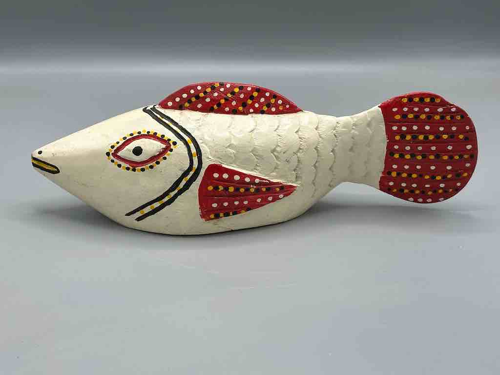 Bozo Cream Fish Puppet Sculpture | 15"