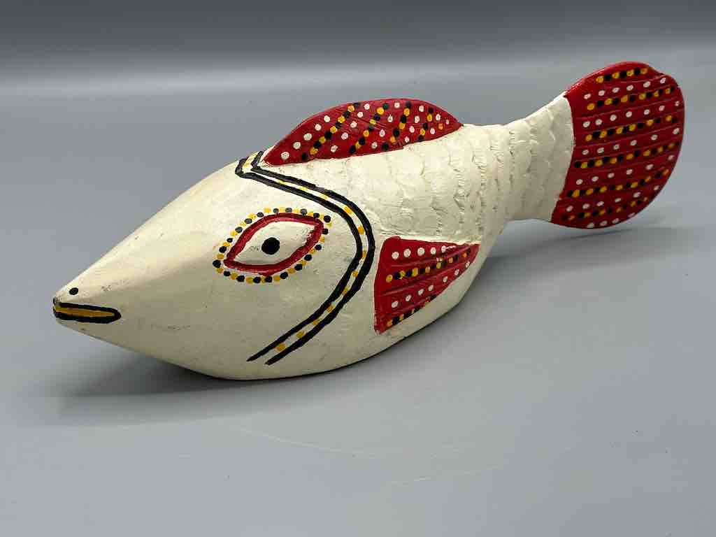 Bozo Cream Fish Puppet Sculpture | 15"