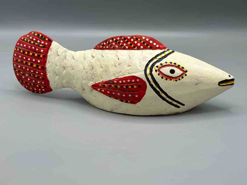 Bozo Cream Fish Puppet Sculpture | 15"