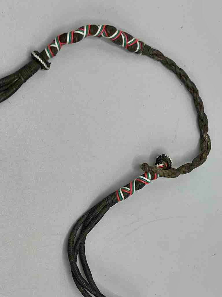 Triple Large Leather Tuareg GriGri Thick Multiple Cord Necklace - Niger
