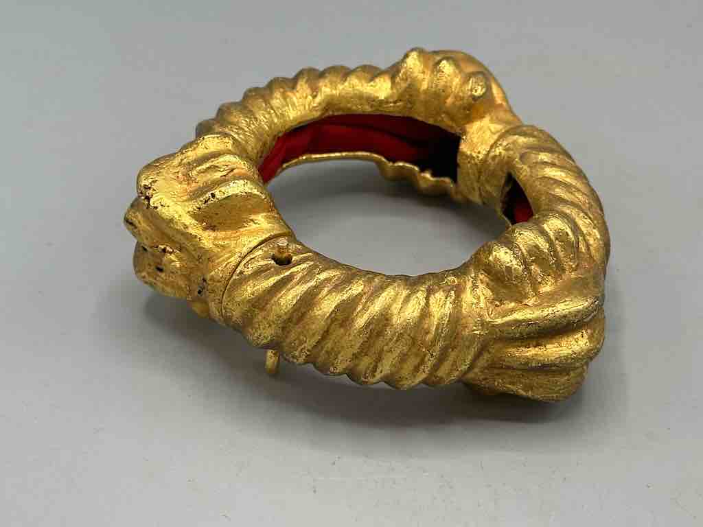 Ashanti Gold Royal Wide Hinged Hollow Bracelet