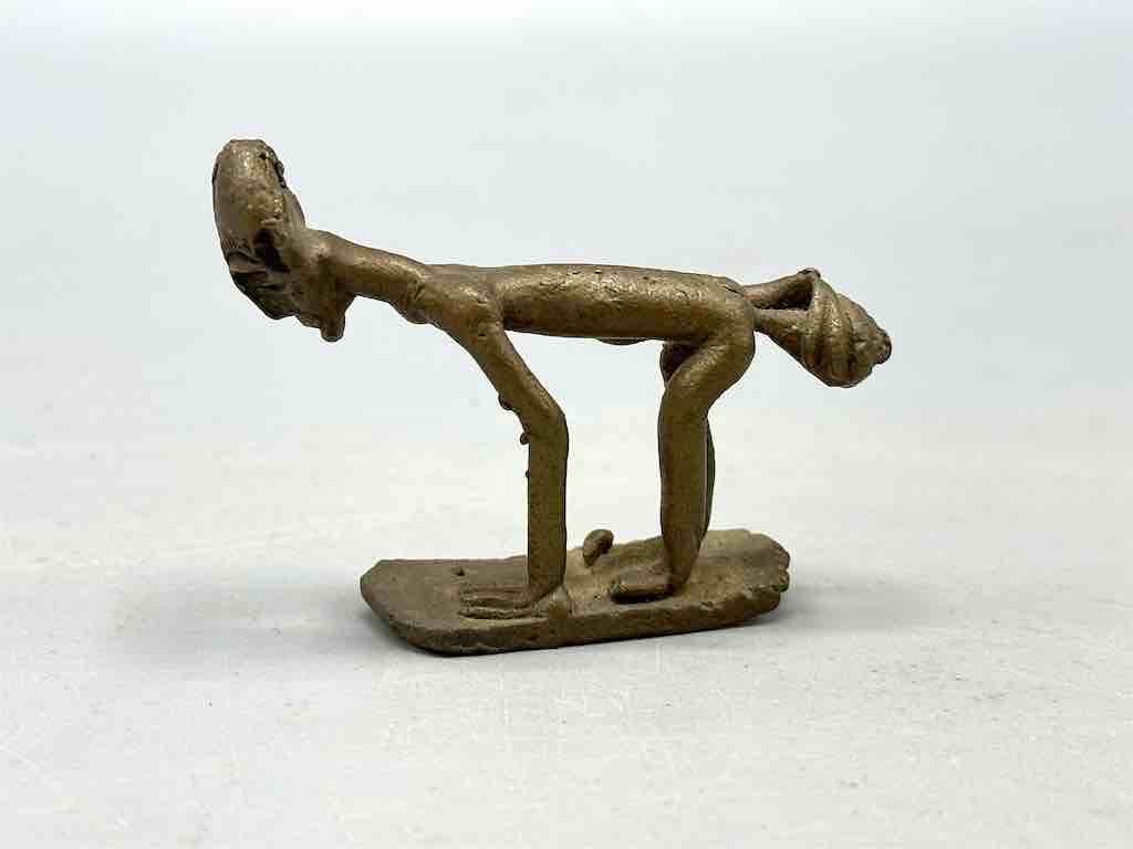 Vintage Brass Traditional Ghanaian Male Figure