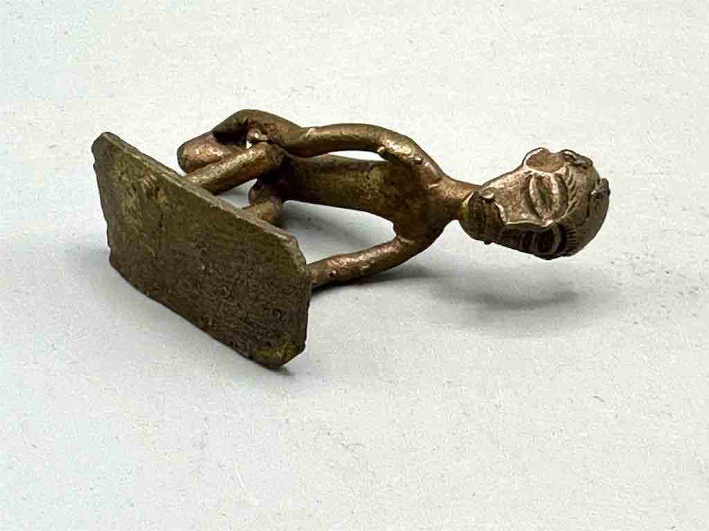 Vintage Brass Traditional Ghanaian Male Figure