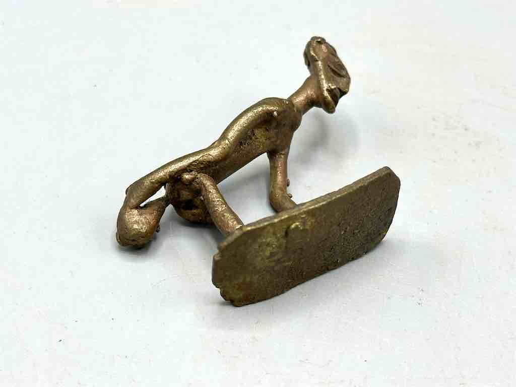 Vintage Brass Traditional Ghanaian Male Figure