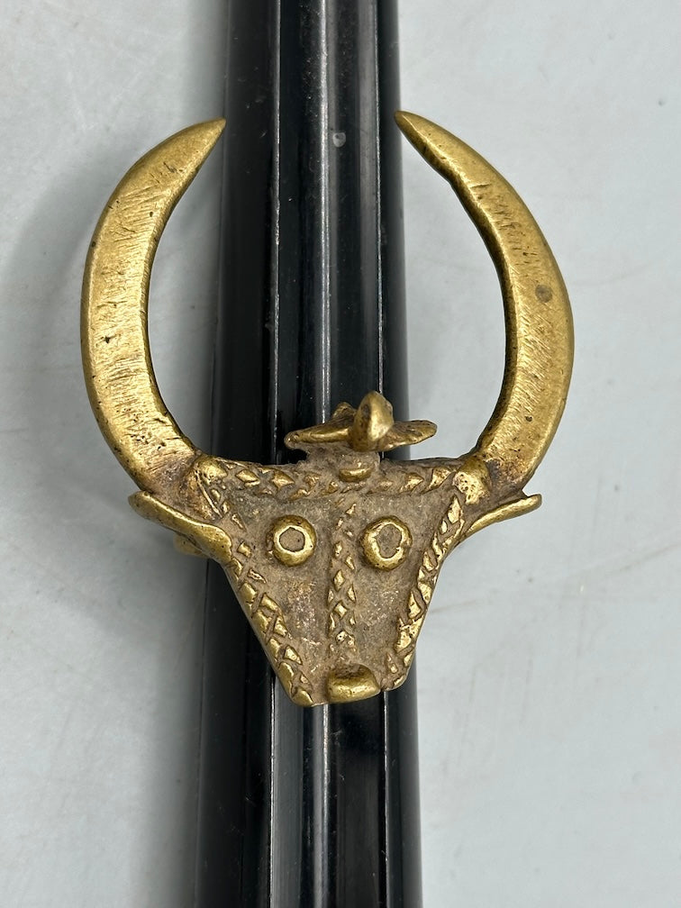 Akan Proverbial Brass Ring: Wisdom Governs Strength - Size 10+