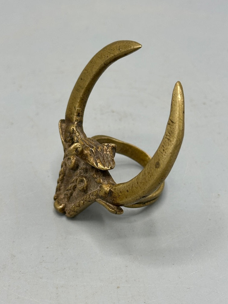 Akan Proverbial Brass Ring: Wisdom Governs Strength - Size 10+