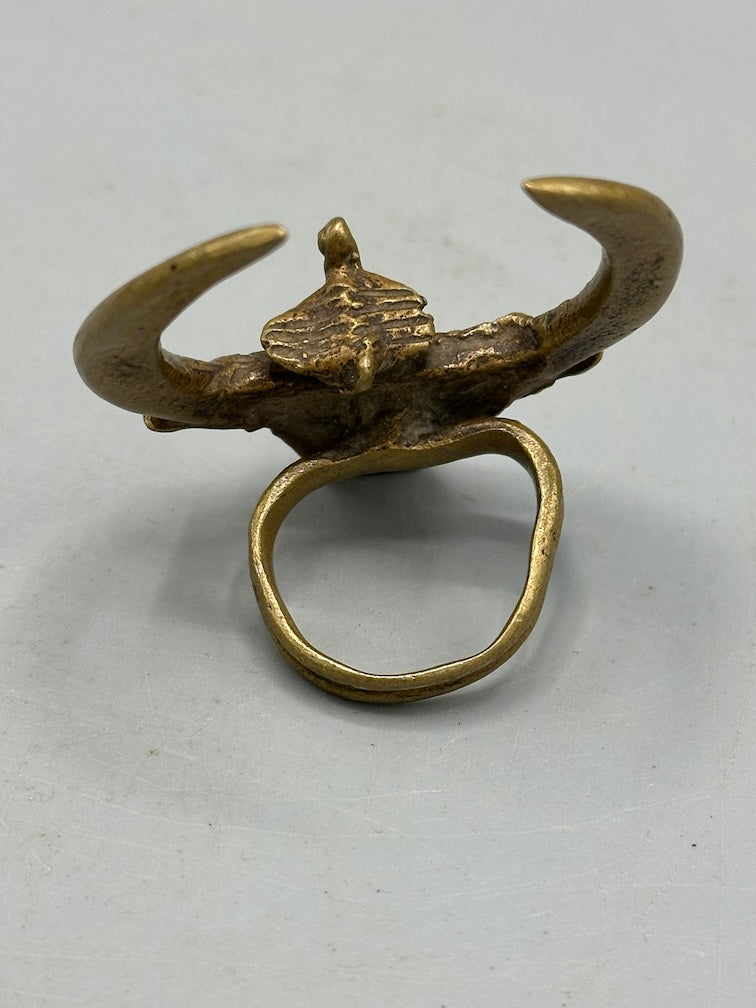 Akan Proverbial Brass Ring: Wisdom Governs Strength - Size 10+