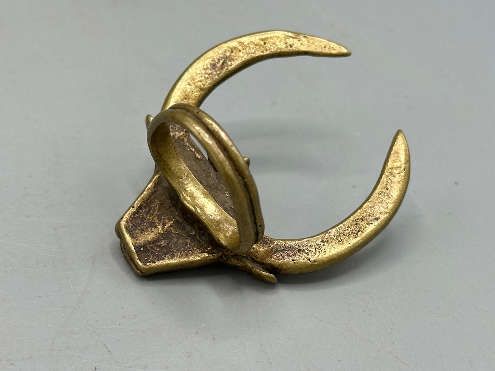 Akan Proverbial Brass Ring: Wisdom Governs Strength - Size 10+