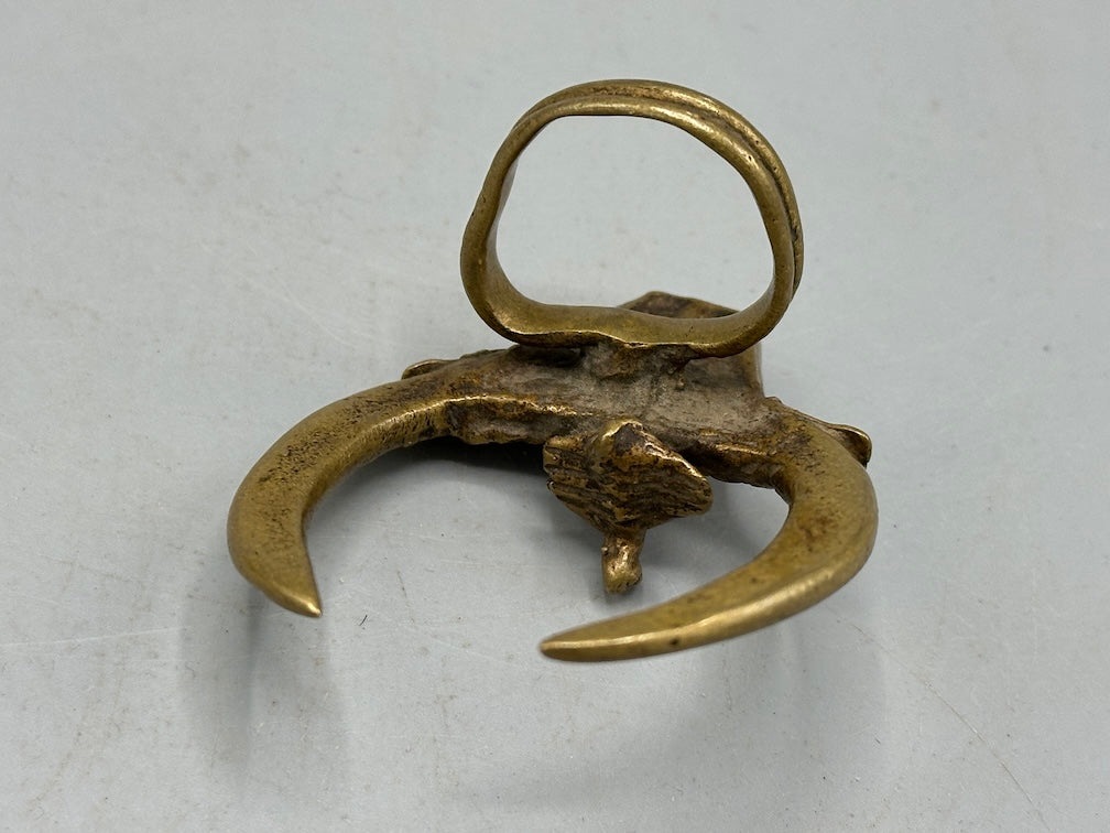 Akan Proverbial Brass Ring: Wisdom Governs Strength - Size 10+