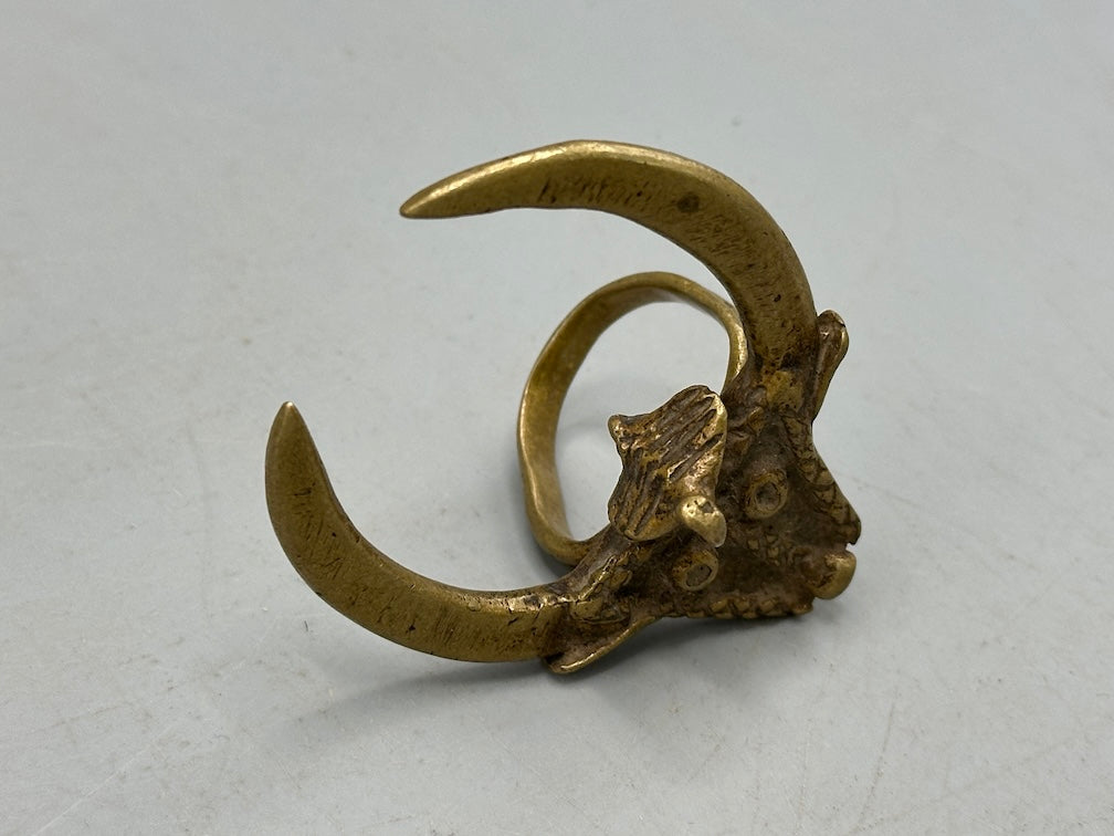 Akan Proverbial Brass Ring: Wisdom Governs Strength - Size 10+