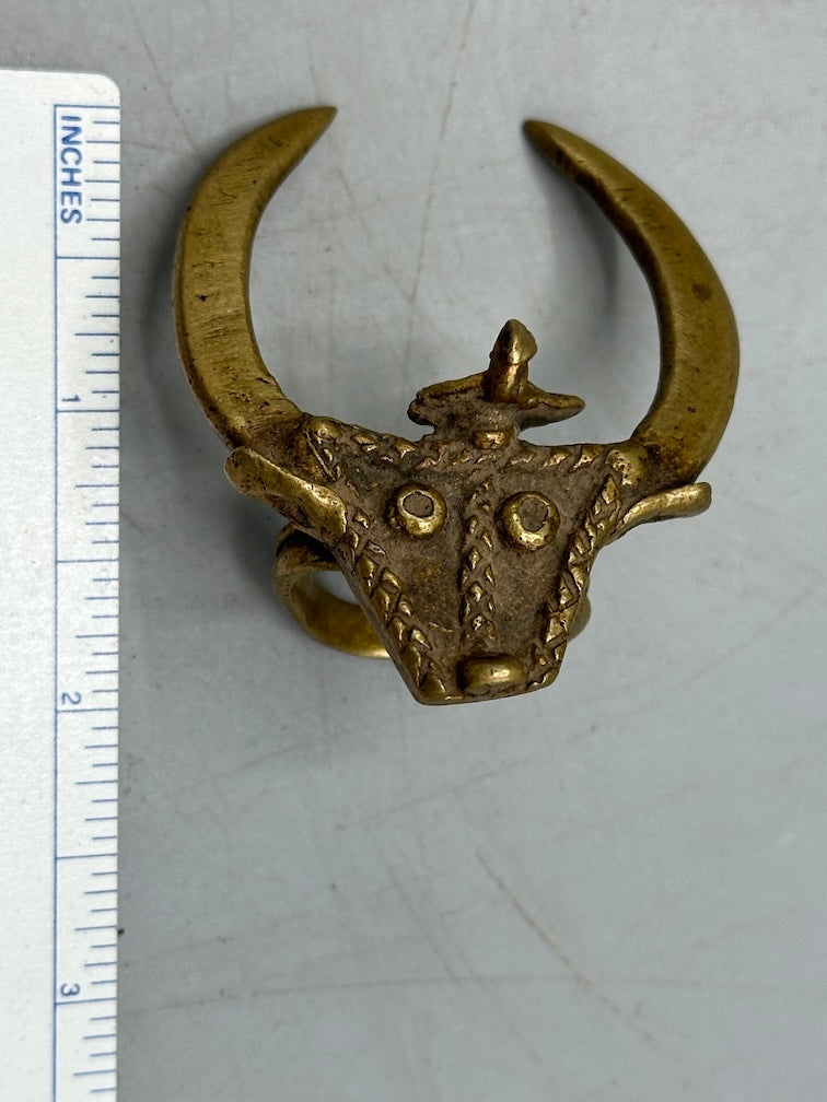 Akan Proverbial Brass Ring: Wisdom Governs Strength - Size 10+