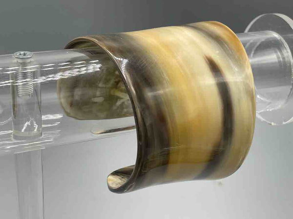 Multiple Shade Wide Ankole Cattle Horn Bracelet - Uganda