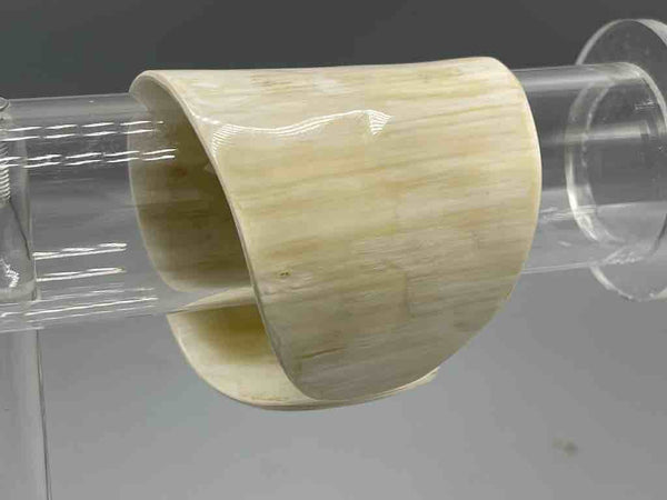 Lightest Shades Wide Ankole Cattle Horn Bracelet - Uganda