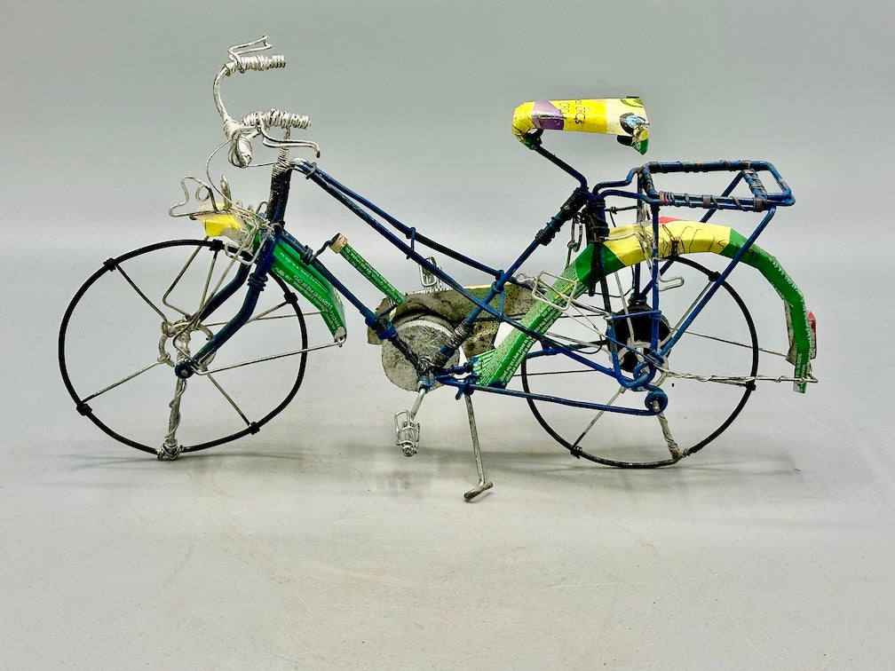 African Recycled Painted Wire Women's Bike - Burkina Faso