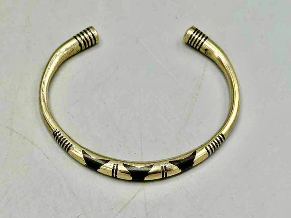 Tuareg Triple Star Multiple Stripe Inlay Coin Silver Bracelet