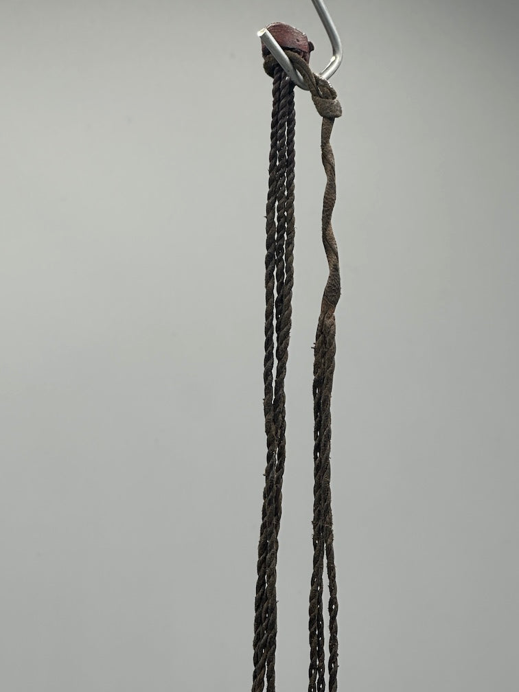 Coptic Christian Metal Cross on Long Cord Necklace - Ethiopia