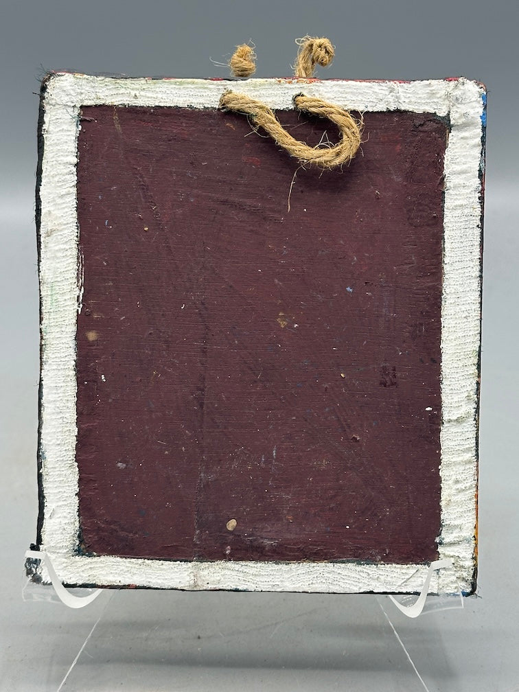 Original Small Torogoz Bird Painting on Canvas-covered Wood from El Salvador