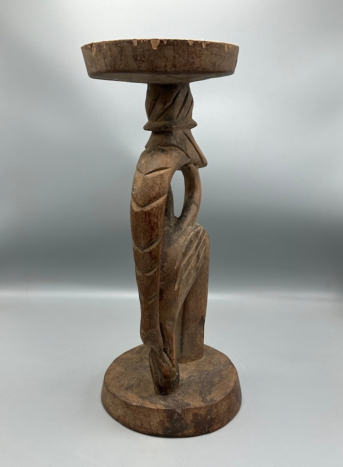 Senufo Contemporary Platform Top Hornbill Statue | 17" - Mali