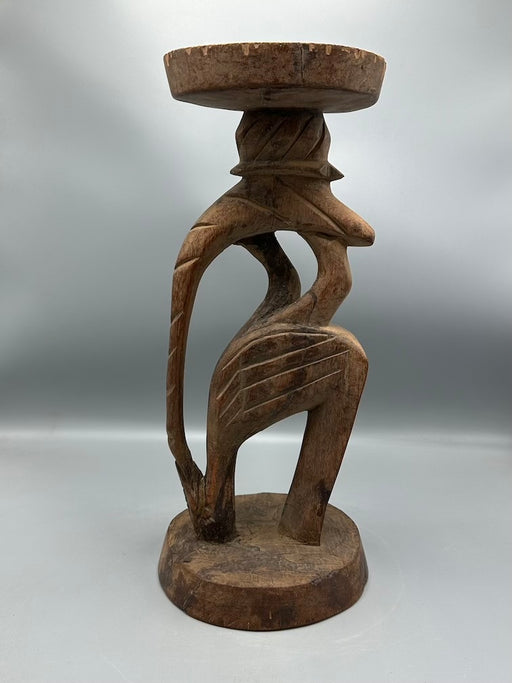 Senufo Contemporary Platform Top Hornbill Statue | 17" - Mali