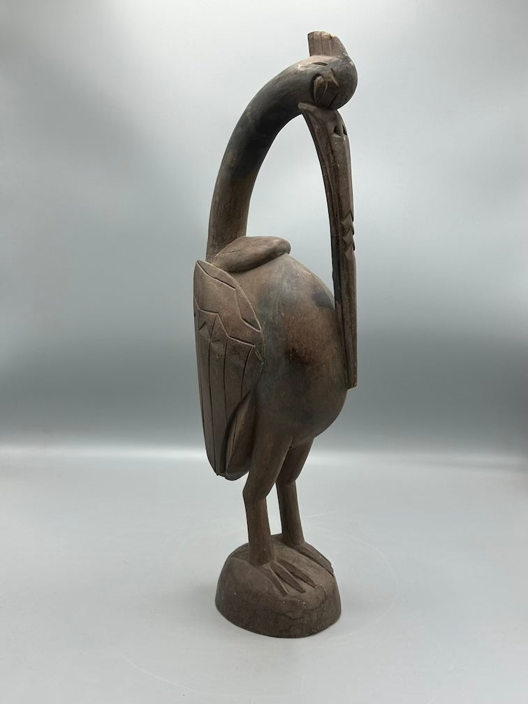 Senufo Contemporary Hornbill Statue | 18" - Mali