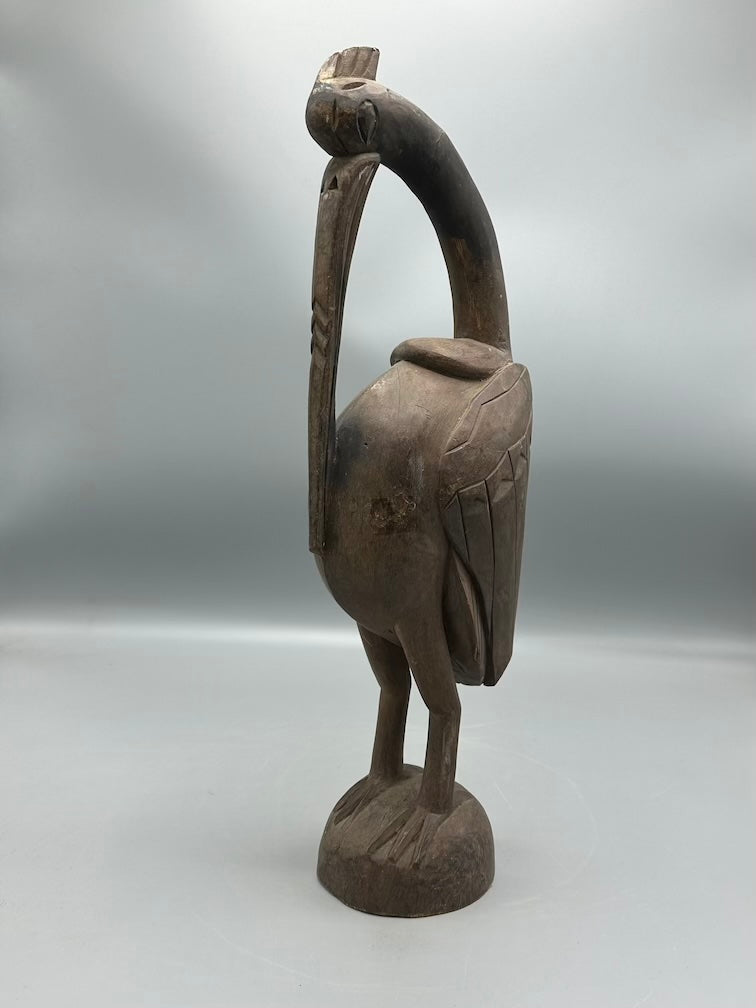 Senufo Contemporary Hornbill Statue | 18" - Mali