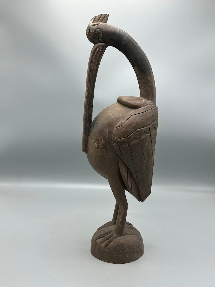 Senufo Contemporary Hornbill Statue | 18" - Mali