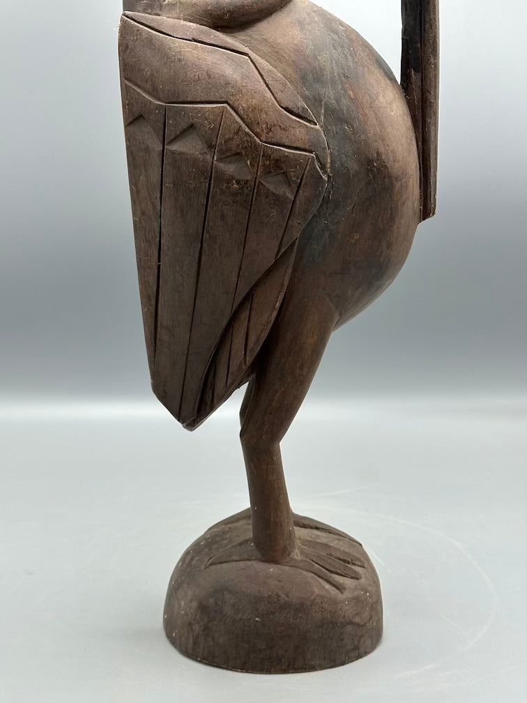Senufo Contemporary Hornbill Statue | 18" - Mali