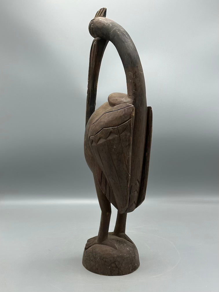Senufo Contemporary Hornbill Statue | 18" - Mali