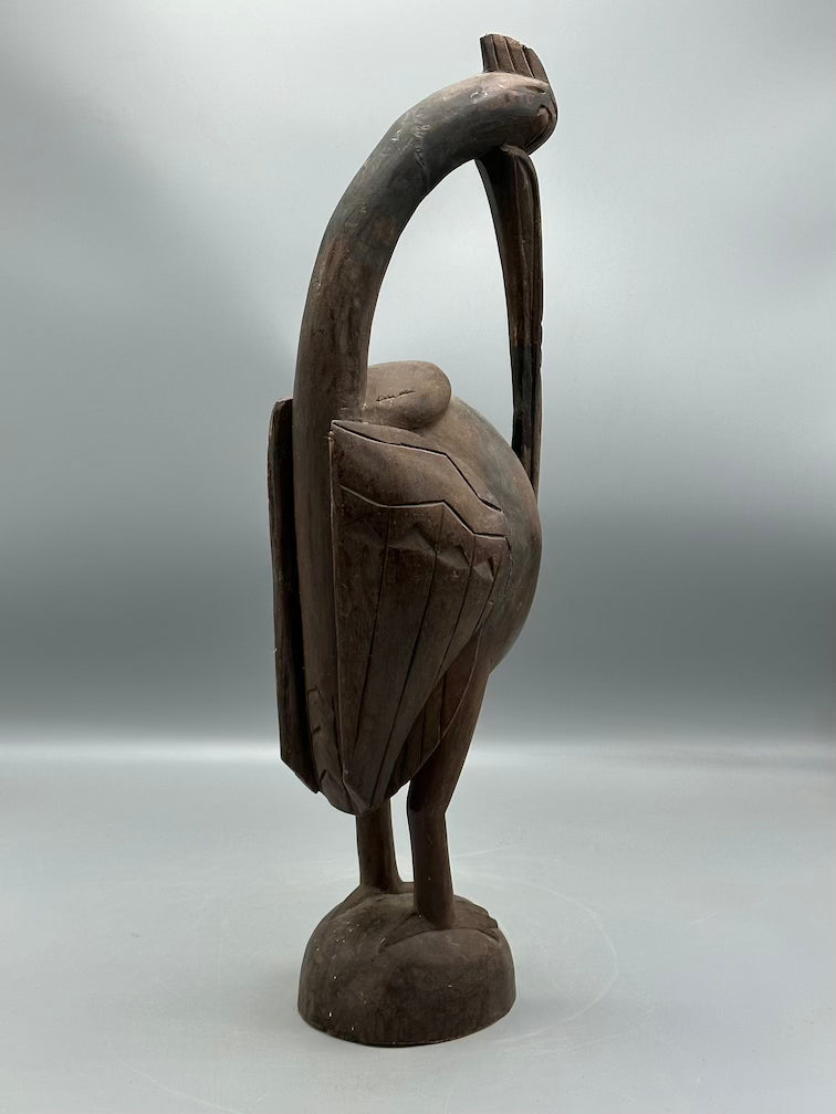 Senufo Contemporary Hornbill Statue | 18" - Mali