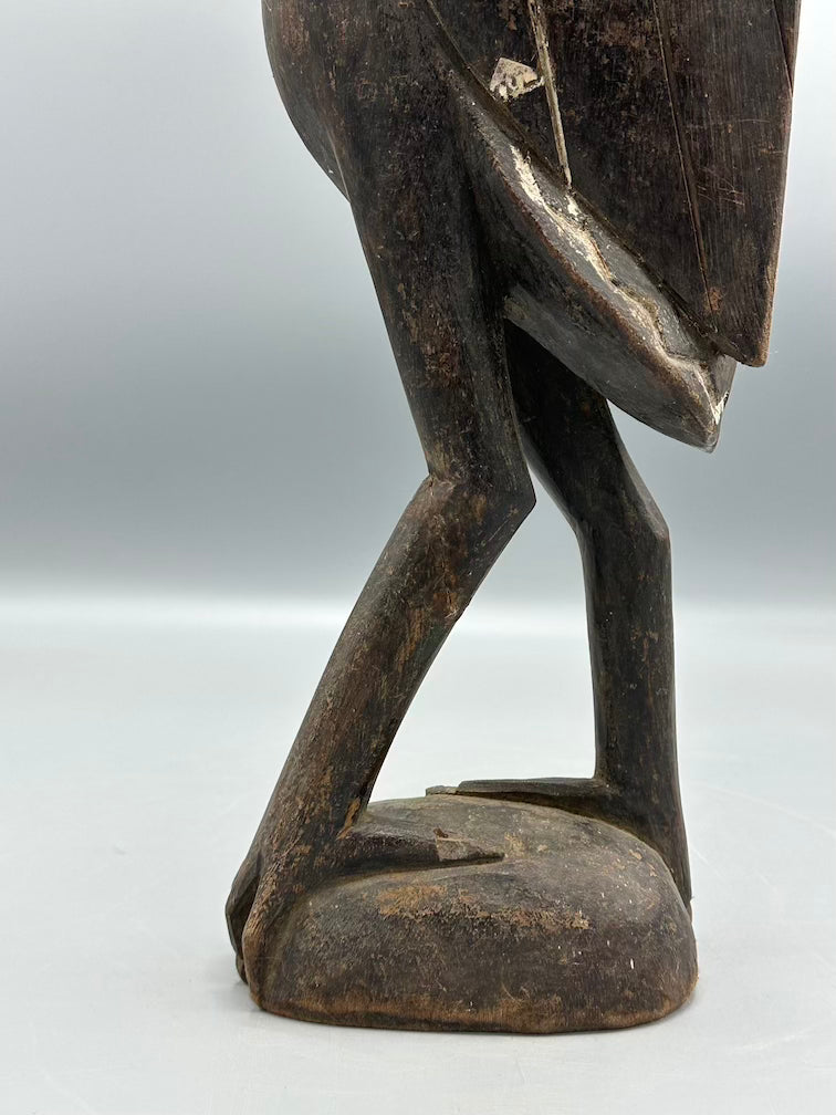 Senufo Contemporary Painted Hornbill Statue | 19" - Mali