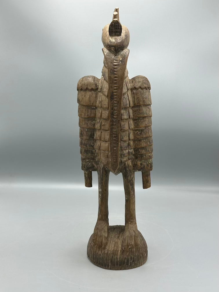 Senufo Contemporary Hornbill Statue | 17" - Mali