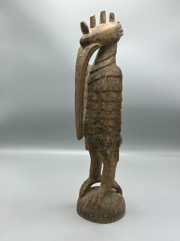 Senufo Contemporary Hornbill Statue | 17" - Mali