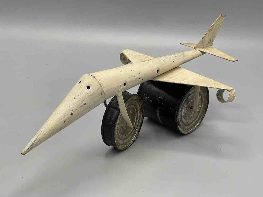 African Recycled Metal Can Toy Concorde Airplane - Senegal