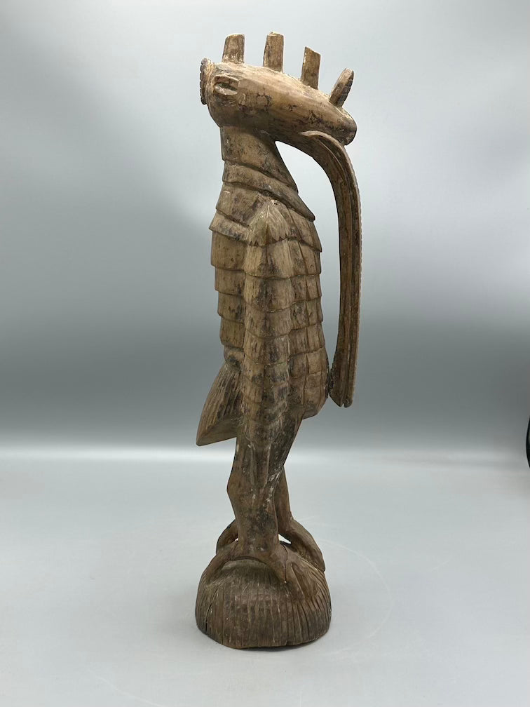 Senufo Contemporary Hornbill Statue | 17" - Mali