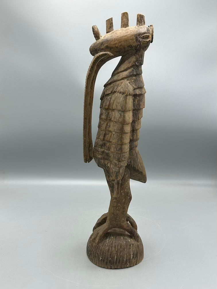 Senufo Contemporary Hornbill Statue | 17" - Mali