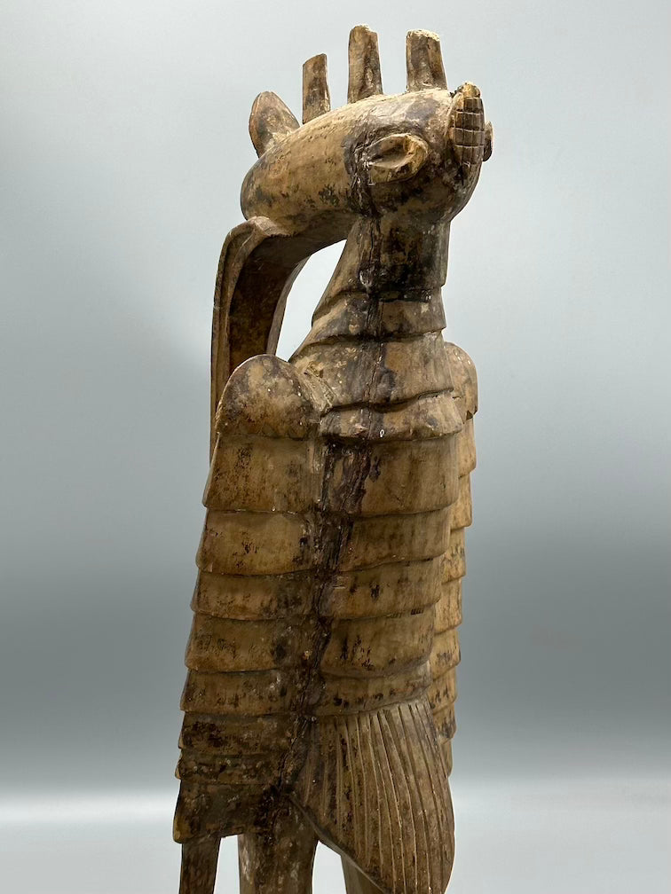 Senufo Contemporary Hornbill Statue | 17" - Mali