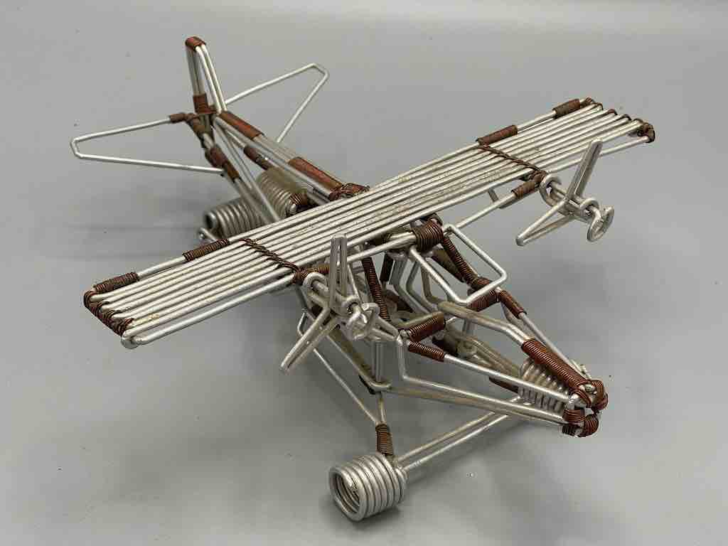 African Recycled Wire Toy 2-Propellor Airplane - Niger