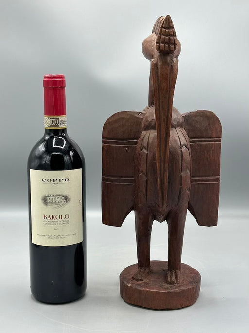 Small Senufo Contemporary Red Hornbill Statue | 15" - Mali