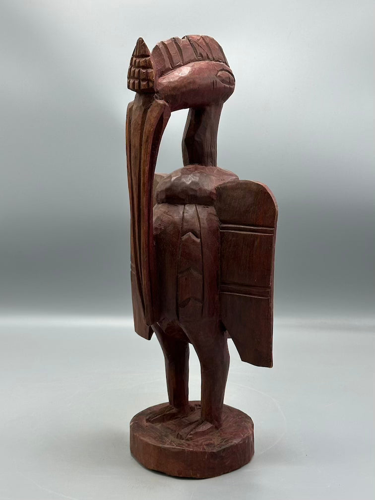 Small Senufo Contemporary Red Hornbill Statue | 15" - Mali