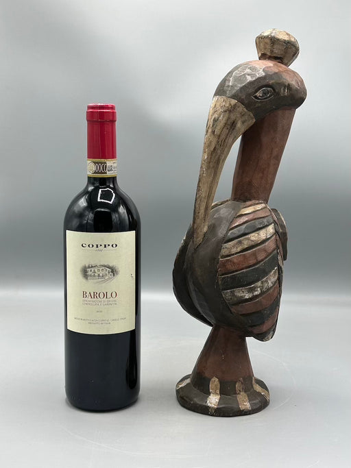 Small Baga Contemporary Painted Hornbill Statue | 15" - Guinea