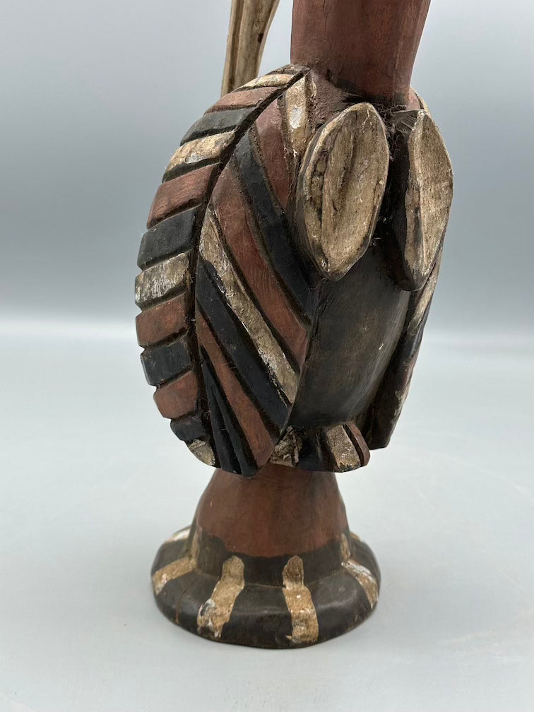 Small Baga Contemporary Painted Hornbill Statue | 15" - Guinea
