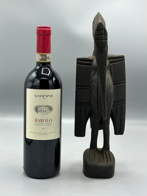 Small Senufo Contemporary Black Hornbill Statue | 13" - Mali